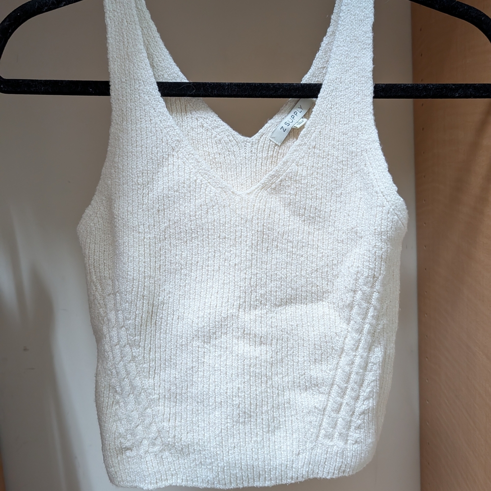 Z Supply White Knit Tank Top - Picture 2 of 7